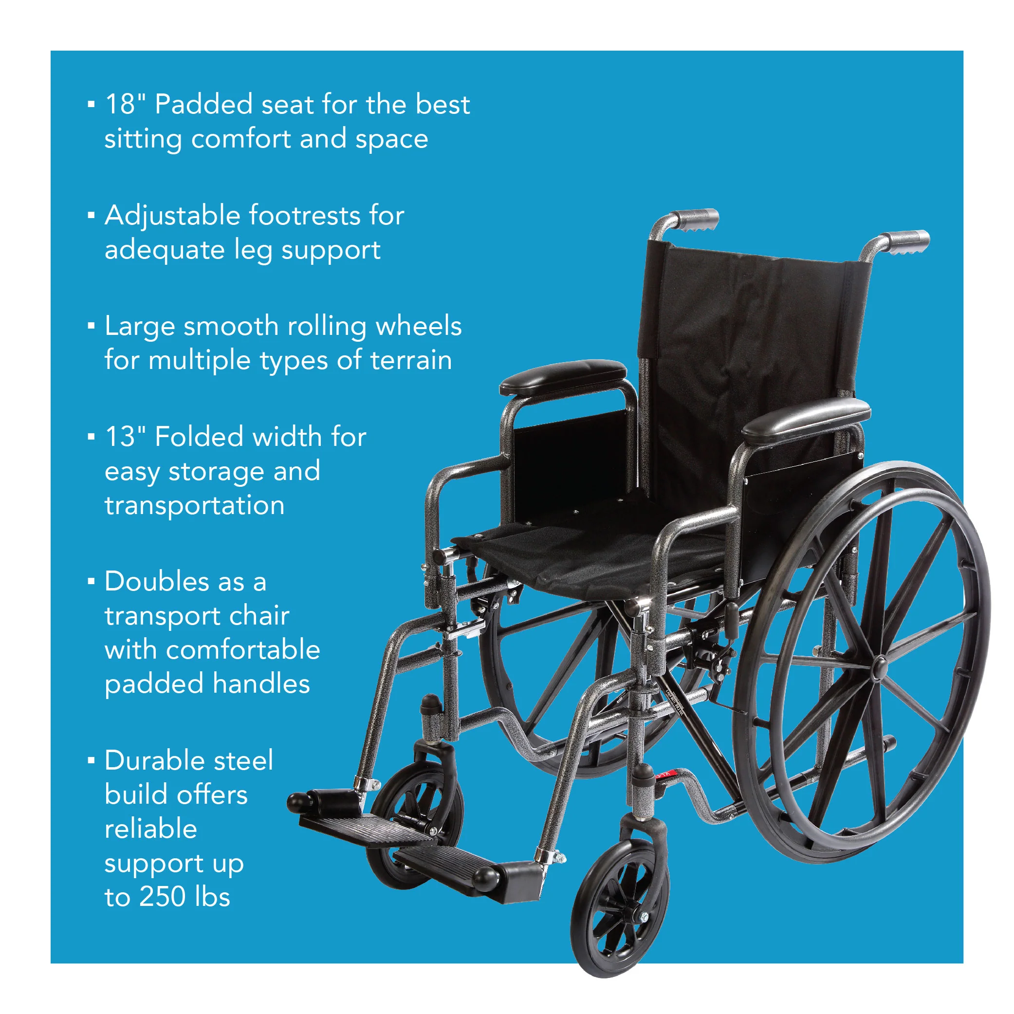 Carex Wheelchair Lightweight and Versatile Mobility Assistance - Image 2