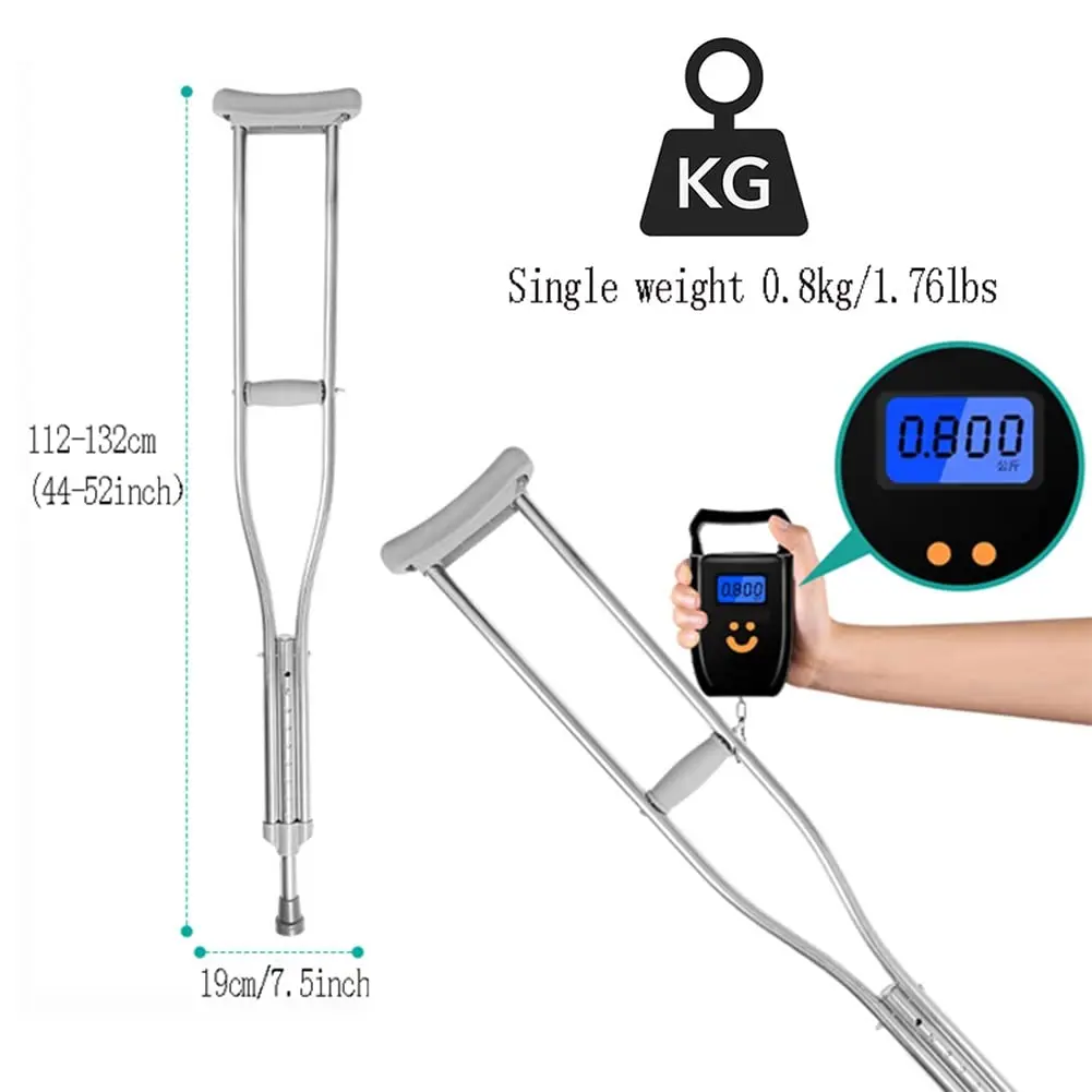 Tynor Axillary Crutch Walking Sticks Pair - Image 3